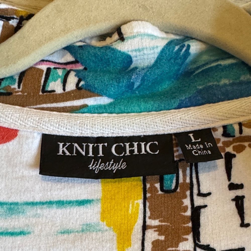 Knit chic 🏖️Vibrant Patterned Jacket - Picture 2 of 6